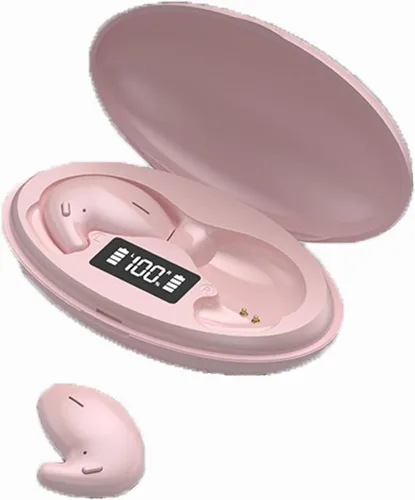 Auriculares para dormir, inalámbricos Bluetooth, auriculares invisibles, cómodos con cancelación de ruido, para dormir de lado, para insomnio Rosado