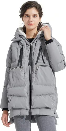 Vista 16 de Orolay - Chaqueta de plumón engrosada para mujer Beige