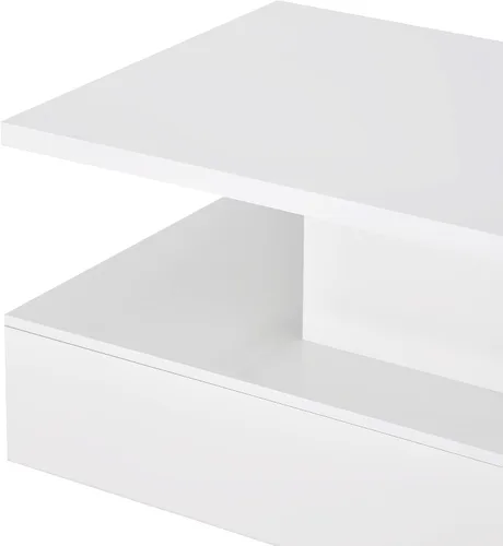 Vista 27 de Mesa auxiliar elevable, mesa auxiliar multifuncional con estantes abiertos, mesa de comedor moderna para sala de estar, oficina en casa (negro #004)