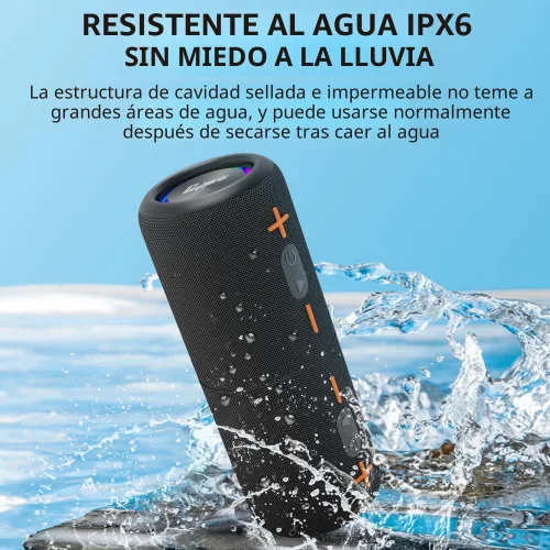 Vista 4 de CYBORIS 2 en 1 Altavoz Bluetooth Portátil Separable, Altavoz Inalámbrico Separable Impermeable Bluetooth V5.3 con Sonido Estéreo Fuerte de 20 W