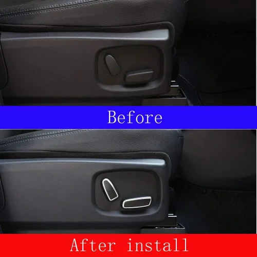 Vista 2 de YIWANG Cubierta interior del ajuste del botón del asiento del coche 4 unids para Land Rover LR4 Discovery 4 2010-2016 Range Rover Sport Evoque