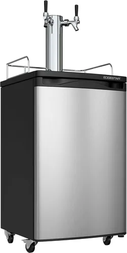Vista 9 de EdgeStar KC2000TWIN Kegerator de tamaño completo con doble grifo y despachador de cerveza de barril - Negro