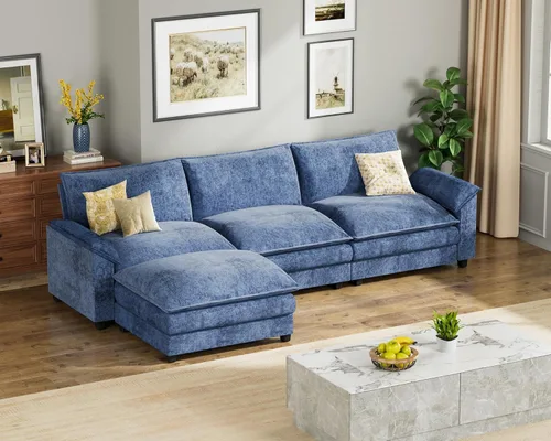 Vista 21 de Homall Sofá Seccional Modular de 80", Sofá Biplaza con Cojín de Doble Capa, Combinación DIY de Chenille Profundo Sofá Nube de 2 Asientos para Sala