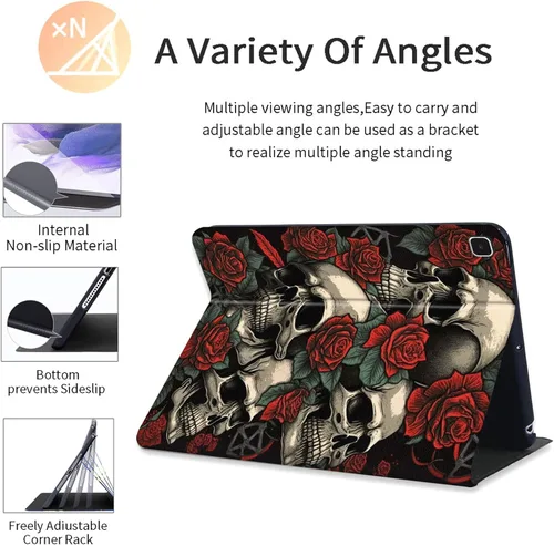 Vista 3 de Funda protectora para Galaxy Tab A 8.0 2019, piel sintética a prueba de golpes, funda protectora para Samsung Tab A de 8.0 pulgadas, modelo SM-T290