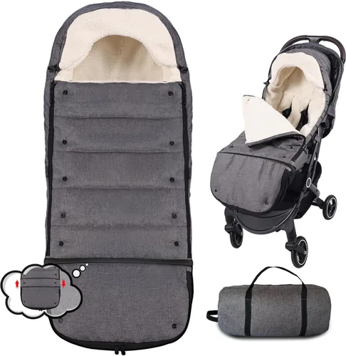 Saco para cochecito de bebé de invierno, universal, expandible, cálida funda para bebé/niño pequeño, calentador de cochecito para clima frío, saco
