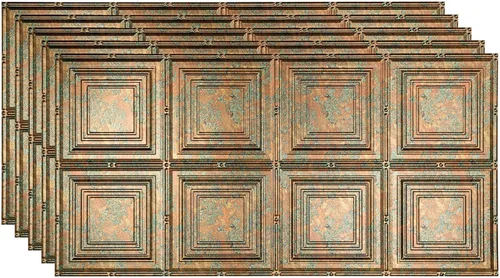 Vista 23 de FASÄDE Panel de techo decorativo de vinilo para retrato en blanco mate (muestra de 12 x 12 pulgadas)