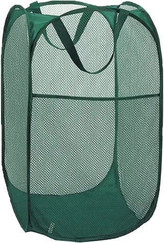Vista 18 de Cesta plegable de malla para la ropa sucia, cesta de ropa plegable para el hogar, apartamento, dormitorio universitario o viajes, plegable para Beige