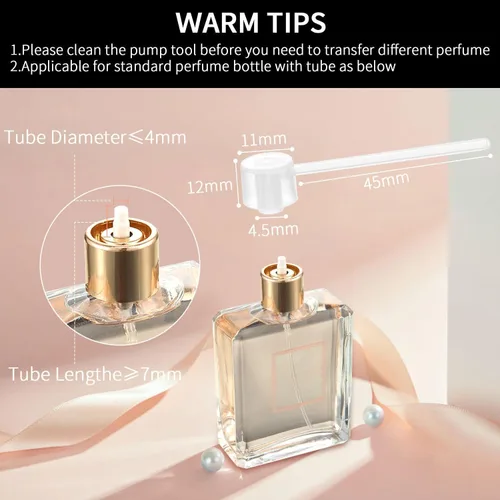 Vista 5 de Motiskyy Atomizadores recargables de perfume para viaje a granel, mini atomizador rociador con bomba dispensadora de recarga de perfume, herramienta