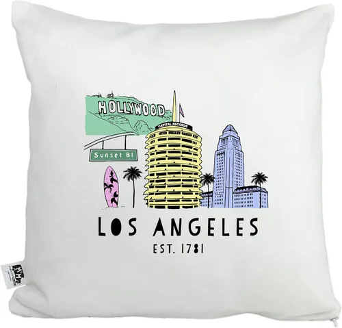 Vista 7 de Moonlight Makers, Downtown Atlanta, Decorative Pillow Case, 100% Cotton Canvas Pillowcase, Farmhouse Decor, Gift for Home, Original Design