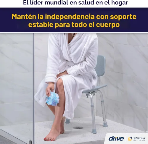 Vista 2 de Silla con respaldo para bañera Designer Series Deluxe, RTL12202KDR, Universal, gris, 1, 1