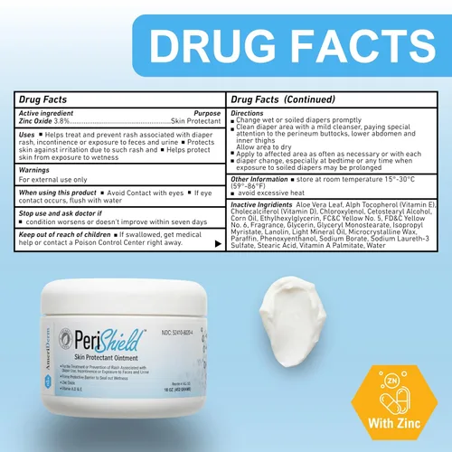 Vista 7 de MED PRIDE Skin Protectant 16 oz Ungüento para erupción del pañal de óxido de zinc crema para bebés con vitamina A, D y E, crema curativa