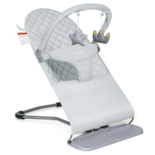 Vista 9 de Orzbow Mecedora y mecedora eléctrica para bebés con innovador movimiento mecedor automático, adaptable de 3 velocidades, detección inteligente