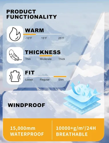 Vista 6 de GSOU SNOW Traje de esquí para mujer, traje de nieve de una pieza, para snowboard, delgado, aislante, impermeable, resistente al viento