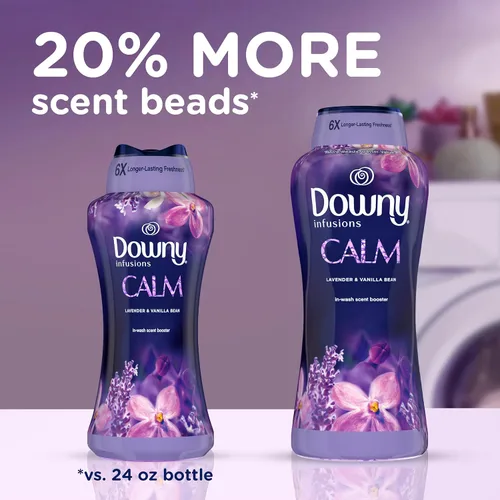 Vista 145 de Downy Infusiones - Perlas potenciadoras de aroma en el lavado, aroma Calm de lavanda y vainilla, 5.7 onzas