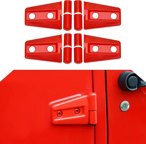 Vista 30 de 4 cubiertas protectoras de bisagra de puerta para Jeep Wrangler JK 2007-2018 de 2 puertas (negro)