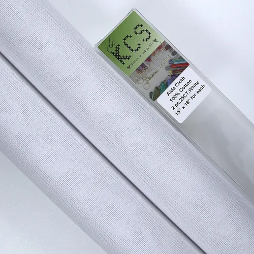Vista 152 de KCS 2 cajas de tela de costura de algodón para punto de cruz de 15 x 18 pulgadas (blanco antiguo, 11 unidades)