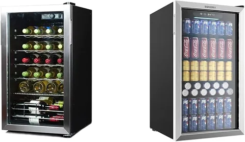 Vista 10 de BLACK+DECKER Refrigerador de vino de 14 botellas con luz interior y control mecánico de temperatura, refrigerador de vino con enfriador de vino