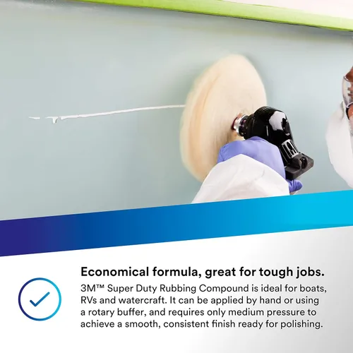 Vista 5 de 3M Compuesto de frotamiento súper resistente, 05955, 1 galón (10.6 libras), elimina la oxidación, no contiene ceras ni siliconas
