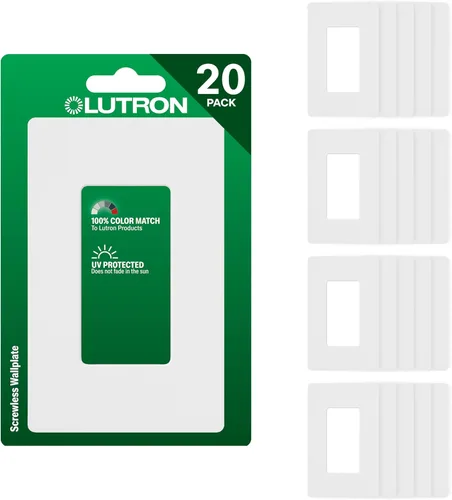 Vista 12 de Lutron Claro - Placa de pared de 1 banda (paquete de 6) CW-1-AL-6 almendra