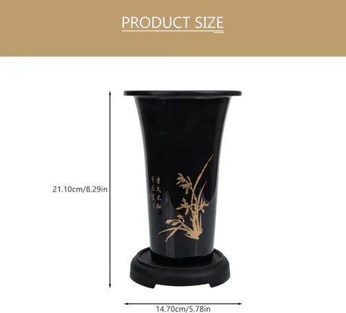 Vista 2 de Maceta de orquídea de estilo chino Macetas Cactus Bonsai Contenedor para Pothos Spider Orchid con bandeja Maceta de jardín