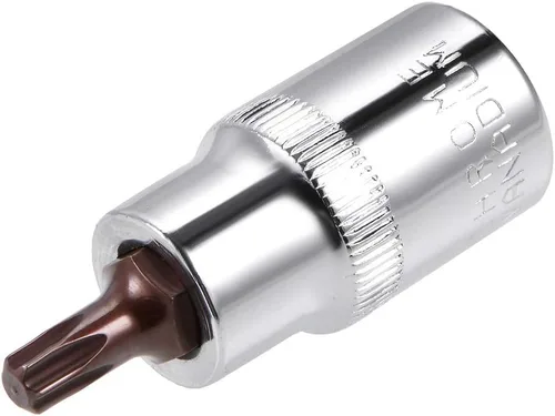 Vista 7 de uxcell Longitud del acero 180.4 ft m del zócalo S2 de la broca Torx de la impulsión de 1/2 pulgada T25