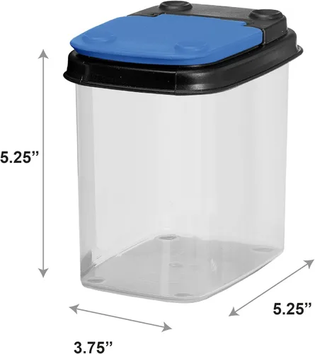 Vista 4 de Buddeez Contenedores de almacenamiento multiusos, cubos pequeños de almacenamiento de brocas y pernos, organizadores de hardware, recipientes Azul