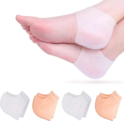 Vista 9 de RooRuns Protectores de talón de gel para tendinitis de Aquiles, ampolla, dolor de talón, fascitis plantar