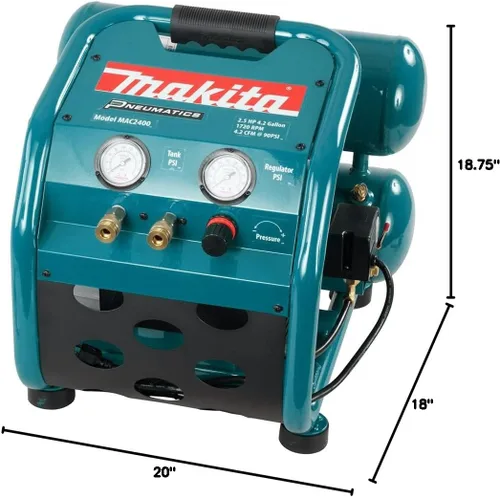 Vista 4 de Makita MAC2400 alto calibre 2,5 CV Compresor De Aire.