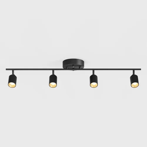 Vista 16 de Shura Luz de Riel Negra de 3 Luces con Cabezales Ajustables, Bombillas LED Integradas, Kit de Iluminación de Riel de 2 pies, Luz de Techo, 3000K