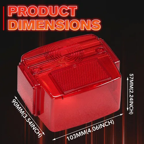 Vista 8 de A & UTV PRO Carcasa de luz trasera para Kawasaki Mule 1990-2020, accesorios de lente de la lámpara de freno trasero, rojo, repuesto OEM #