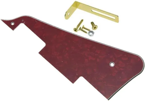 Vista 55 de KAISH Golpeador de guitarra Abalone Pearl LP con soporte negro para Epiphone Les Paul