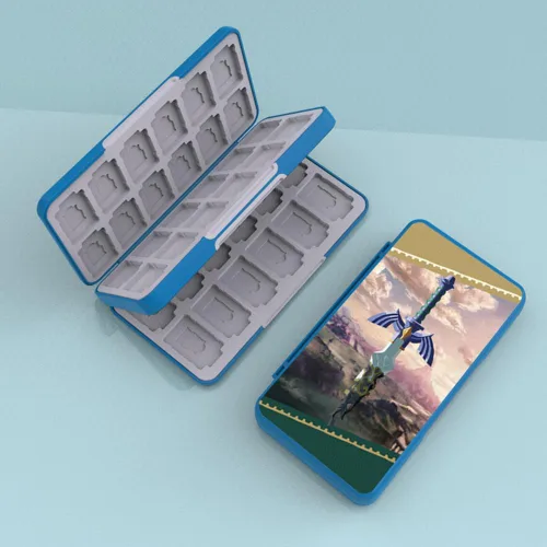 Vista 6 de PERFECTSIGHT Funda para tarjetas de juego de 48 interruptores para Nintendo Switch 2OLED Lite, funda de cartucho con 48 juegos y almacenamiento