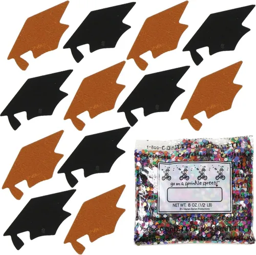 Vista 172 de Confetti Grad Cap Negro, Azul Marino Combo - 2 bolsas de media onza (1 oz)