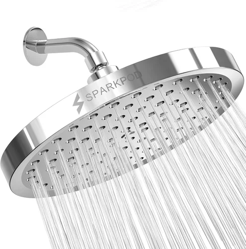 Vista 11 de SparkPod Cabezal de ducha – Lluvia de alta presión – Diseño de lujo de alta calidad – Reemplazo ajustable fácil de limpiar para tus cabezales