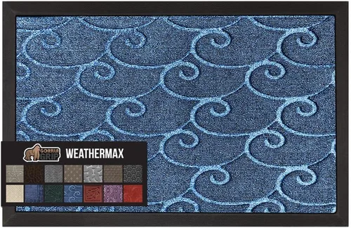 Vista 72 de Gorilla Grip WeatherMax - Tapete para todas las estaciones 100% impermeable, 23 x 35 pulgadas, goma natural duradera, resistente a manchas y Verde