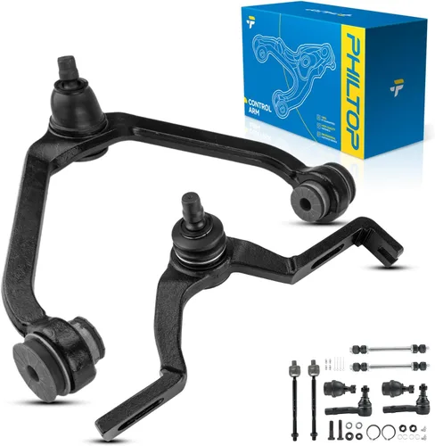 Vista 147 de PHILTOP Kit de suspensión ajustable de elevación de 1-6 pulgadas, 4 piezas de brazos de control superiores e inferiores delanteros compatibles