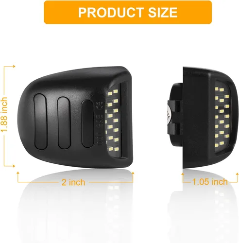 Vista 6 de Luz LED para matrícula - 5 veces más brillante, conexión plug and play, compatible con Cadillac Escalade Chevy Silverado 1500 2500 Suburban Tahoe