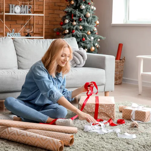 Vista 6 de MECCANIXITY Hoja de papel de regalo de cumpleaños, patrón de feliz cumpleaños, 20 x 28 pulgadas con cuerda, cinta adhesiva de doble cara, adhesivo