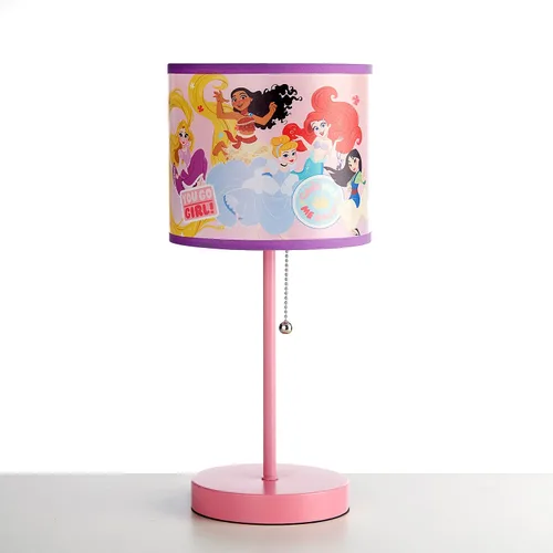 Vista 17 de Lámpara de mesa para niños Frozen 2 con cadena de tracción, metal, pantalla decorativa impresa temática Multicolor