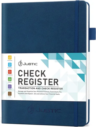 Vista 9 de JUBTIC Registros de cheques para chequera personal, registro de chequera con tarjeta de débito y registros de transacciones para uso laboral