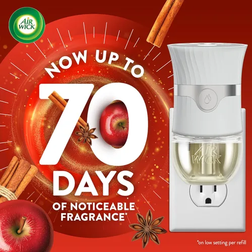Vista 2 de Air Wick Repuesto de aceite perfumado enchufable, infundido con aceites esenciales, ambientadores enchufables para el hogar, aroma de otoño