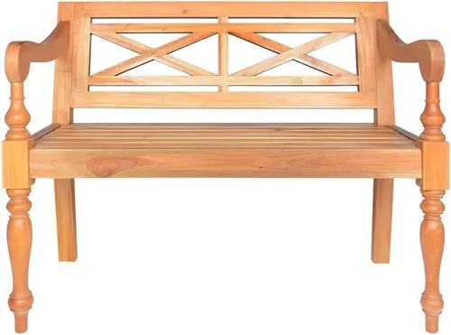 Vista 3 de Banco de madera maciza para interiores, sillón, estructura de madera resistente, con respaldo y reposabrazos curvos, fácil montaje, para entrada