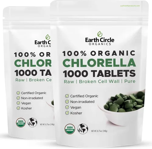 Vista 12 de Tabletas de Chlorella Orgánicas 400 unidades Superalimento de Alta Potencia Píldoras de Clorofila de Algas Verdes 100% Puras Pared Celular