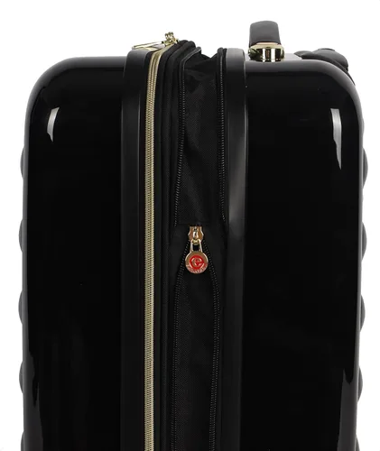 Vista 6 de Betsey Johnson Colección de equipaje a cuadros de 30 pulgadas, maleta rígida expandible resistente a los arañazos (ABS + PC), bolsa ligera de diseño
