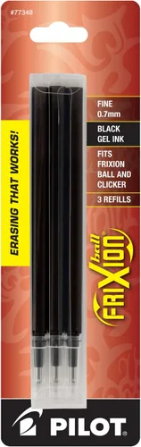 Vista 5 de Pilot FriXion recarga de bolígrafo de tinta de gel, paquete de 2, Azul