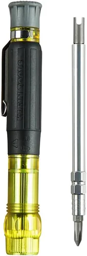 Vista 11 de Klein Tools 32613 - Destornillador multibroca, destornillador de bolsillo HVAC de precisión 3 en 1 con puntas Phillips, ranuradas y Schrader
