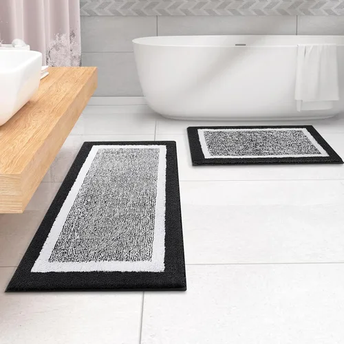 Vista 72 de OLANLY Alfombras de baño 30x20, tapete de baño de microfibra extra suave y absorbente, antideslizante, lavable a máquina, secado rápido, alfombra