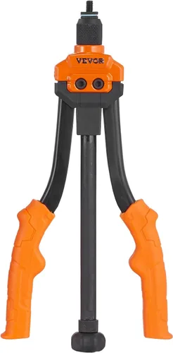 Vista 8 de VEVOR Herramienta de tuerca de remache, kit de herramientas de remache de 14 pulgadas con 7 mandriles métricos y SAE, 70 tuercas remachadoras