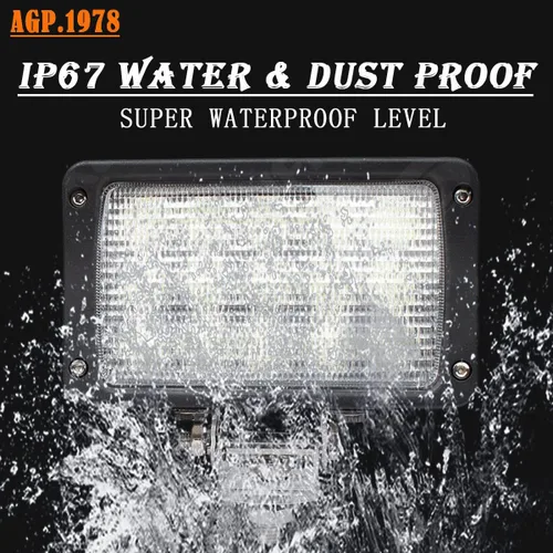 Vista 6 de Luz de trabajo LED de 45 W, 6 pulgadas, lámpara antiniebla LED de inundación, ultra brillo, rectangular, 12 V, compatible con John Deere Tractor