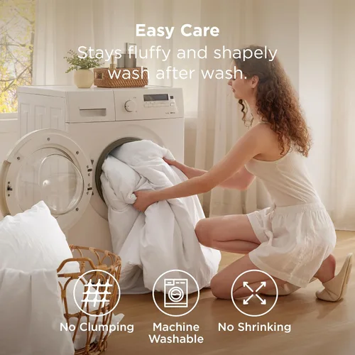 Vista 6 de Bedsure Juego de edredón individual blanco, ropa de cama suave prelavada tamaño individual, edredón acolchado con diseño de trébol, edredón